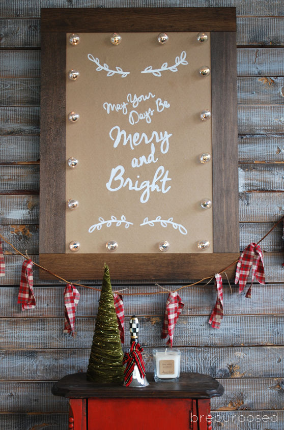 diy christmas marquee sign with clear ornaments, christmas decorations, crafts, seasonal holiday decor, woodworking projects