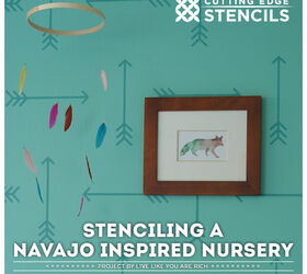 how to stencil a navajo inspired nursery, bedroom ideas, how to, painting, wall decor
