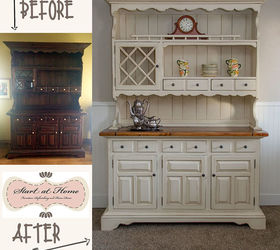 how to give an old hutch new life, painted furniture