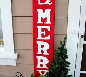 how to make a be merry painted sign, christmas decorations, crafts, painting, seasonal holiday decor