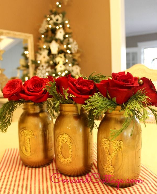 joy gold mason jars