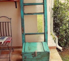 how to repurpose an old trunk, outdoor furniture, outdoor living, painted furniture, repurposing upcycling, woodworking projects