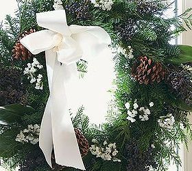 pottery barn live fresh winter wreath diy, christmas decorations, crafts, seasonal holiday decor, wreaths