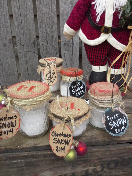 how to make faux snow in a jar ornaments, christmas decorations, crafts, mason jars, repurposing upcycling, seasonal holiday decor