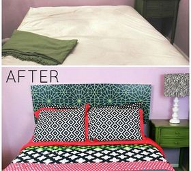 faux slim headboard for apartment or dorm, bedroom ideas, crafts, diy, how to, painted furniture