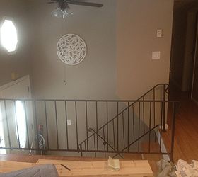 how to turn your ordinary railings into beautiful built ins, closet, organizing, painted furniture, stairs, storage ideas