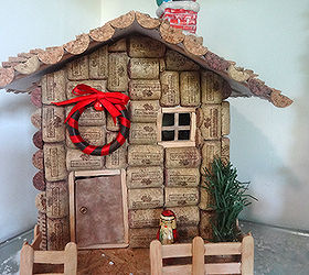 how to make a christmas village from corks and card board, christmas decorations, crafts, repurposing upcycling, seasonal holiday decor