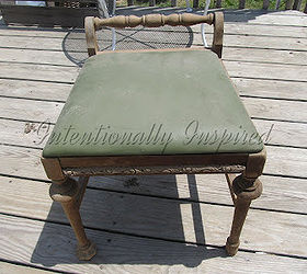 low cost curbside stool recycle, painted furniture, reupholster