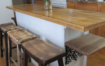 Vintage Built in Buffet Turned Into Cool Rustic Farmhouse Island