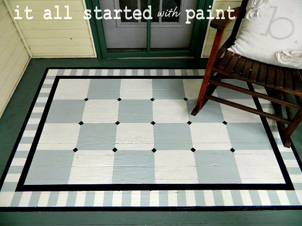 how to paint a diamond rug on wood floor, flooring, how to, painting