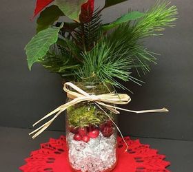 how to make holiday mason jar centerpiece, christmas decorations, crafts, flowers, gardening, mason jars, repurposing upcycling, seasonal holiday decor
