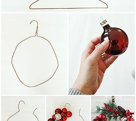 how to make a christmas ornament wreath with a wire hanger, christmas decorations, crafts, how to, repurposing upcycling, seasonal holiday decor, wreaths