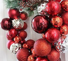 how to make a christmas ornament wreath with a wire hanger, christmas decorations, crafts, how to, repurposing upcycling, seasonal holiday decor, wreaths