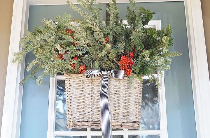cesta de navidad para la puerta