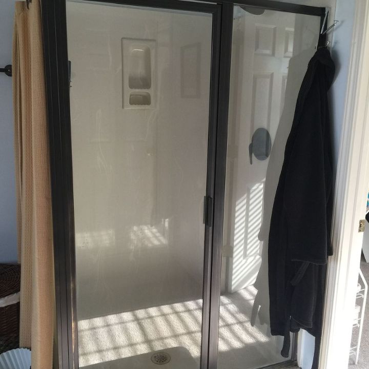 shower with no shelves, Stand alone shower stall