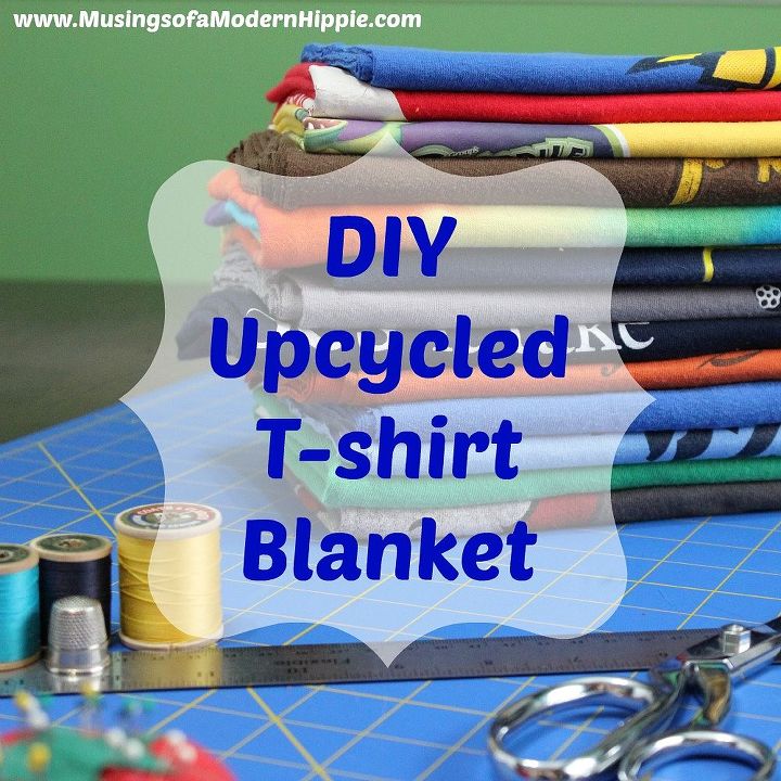diy upcycled t shirt blanket, bedroom ideas, crafts, diy, home decor, how to, reupholster