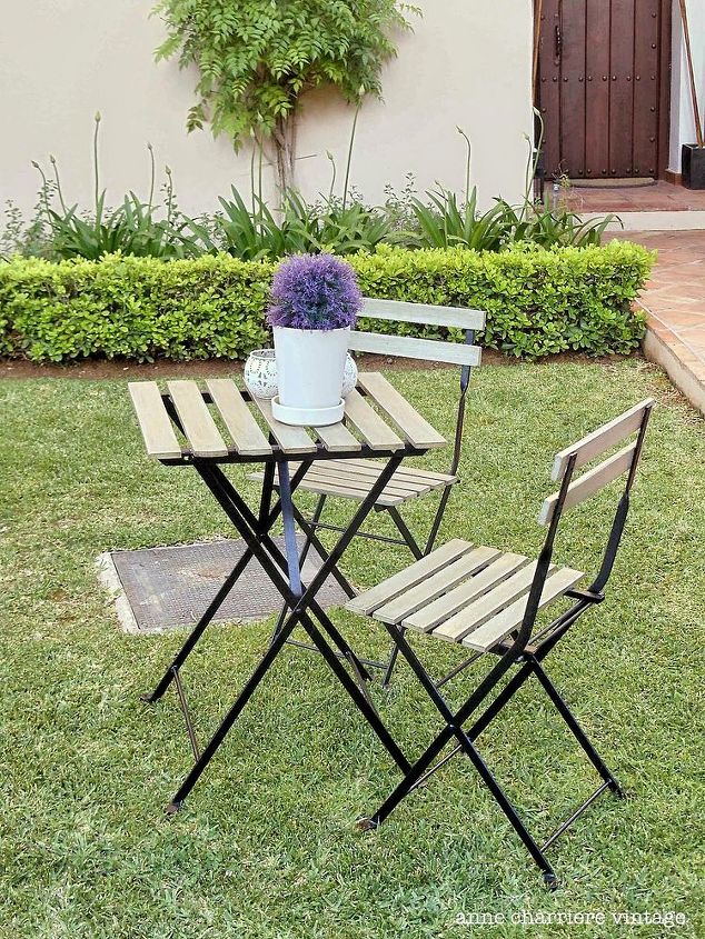 Outdoor Wood Bistro Set Makeover Hometalk Outdoor Wood Bistro Set Makeover Chalk Paint Furniture Painted