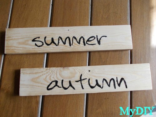 four seasons sign from wood pallets autumn, crafts, pallet, seasonal holiday decor, woodworking projects