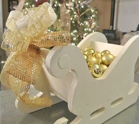 flea market christmas sleigh flip, christmas decorations, crafts, repurposing upcycling, seasonal holiday decor