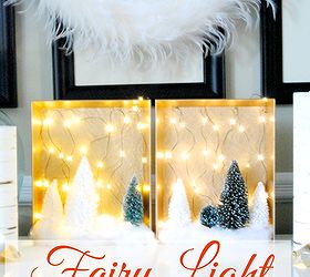diy christmas woodland fairy light shadow boxes, christmas decorations, crafts, seasonal holiday decor