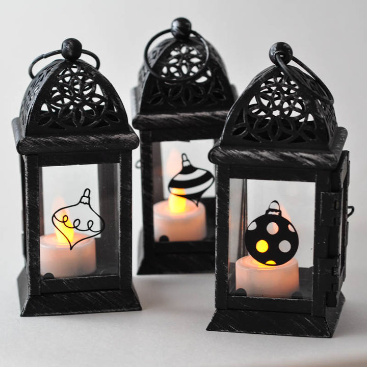quick and easy silhouette lanterns, christmas decorations, crafts, lighting, seasonal holiday decor