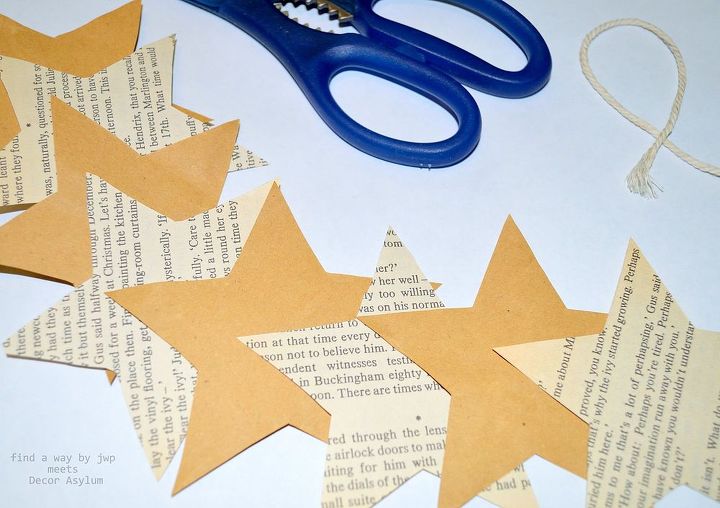 diy easy paper stars ornaments, christmas decorations, crafts, repurposing upcycling, seasonal holiday decor