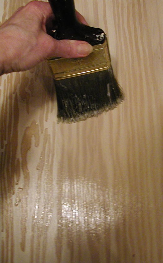 dramatic door makeover with fake wood grain stencil, doors, painting, woodworking projects