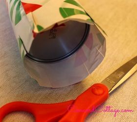gift wrap containers from pringles cans, christmas decorations, crafts, decoupage, repurposing upcycling, seasonal holiday decor