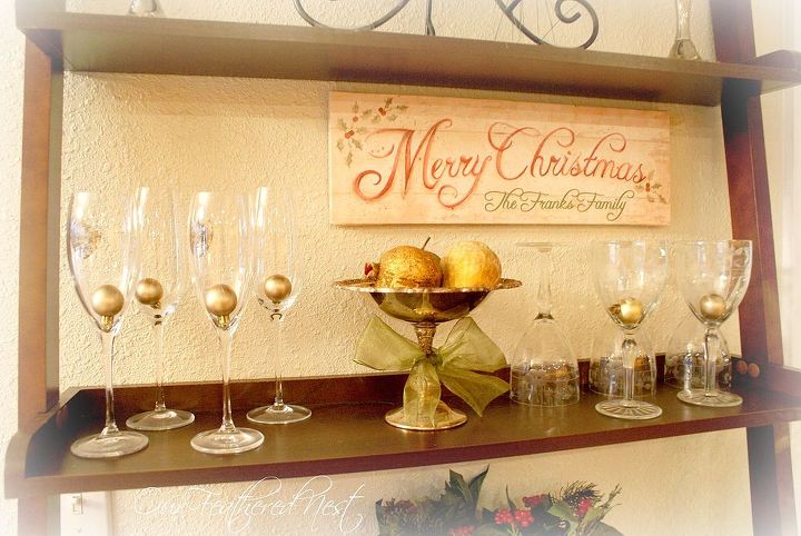 christmas kitchen gold decor, christmas decorations, seasonal holiday decor