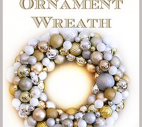 glitzy christmas ornament wreath, christmas decorations, crafts, seasonal holiday decor, wreaths