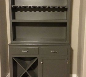 hutch to wine bar makeover, painted furniture, repurposing upcycling