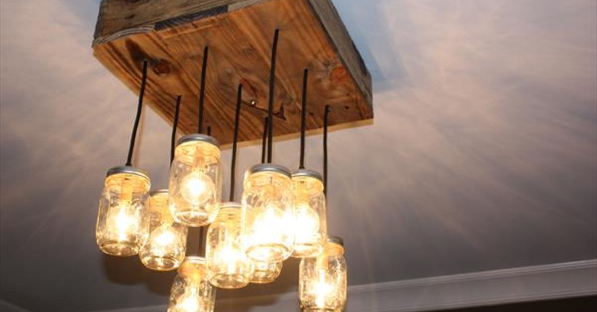 Pallet Wood Square Mason Jar Chandelier Furniture Plans Pallet Wood Square Mason Jar Chandelier Furniture Plans Hometalk