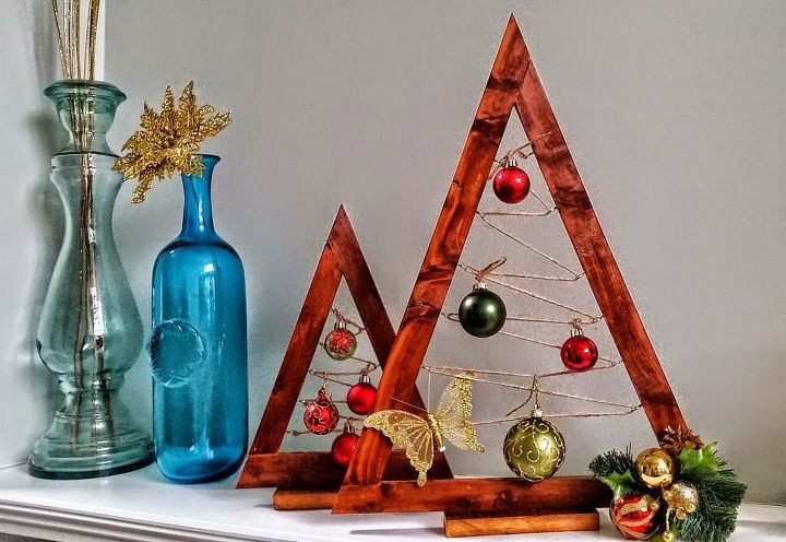 a crate barrel hack wooden ornament tree, christmas decorations, crafts, diy, repurposing upcycling, seasonal holiday decor, woodworking projects