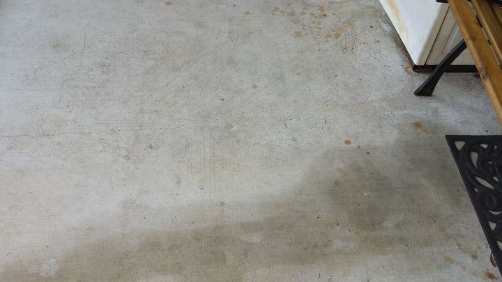 q make ugly porch floor look better, diy, flooring, home maintenance repairs, how to, painting, porches, This is another stain