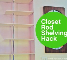 use closet rods to create a custom fit shelving unit, closet, shelving ideas, storage ideas