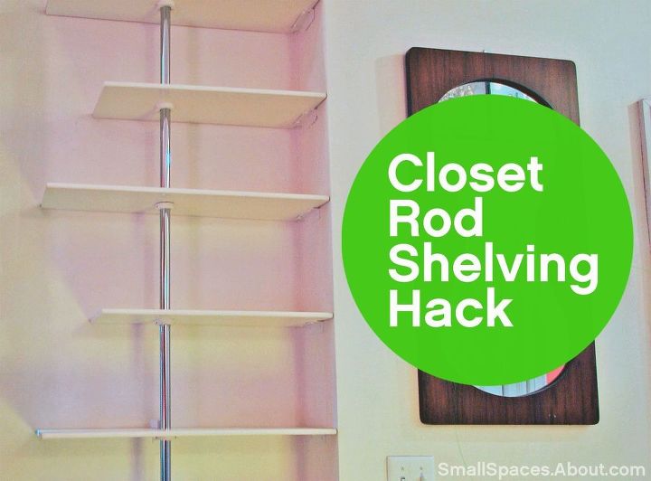 use closet rods to create a custom fit shelving unit, closet, shelving ideas, storage ideas
