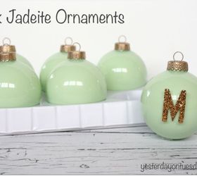 diy jadeite ornaments, christmas decorations, crafts, seasonal holiday decor