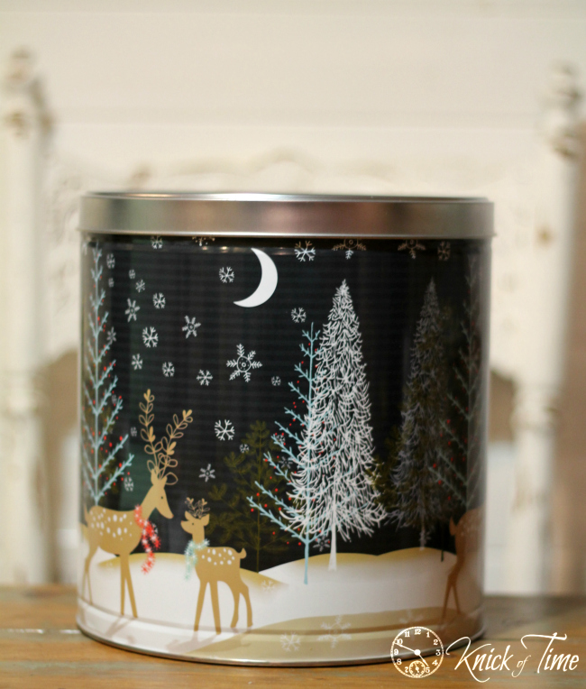 turn those christmas tins into pantry storage, chalk paint, organizing, repurposing upcycling, storage ideas