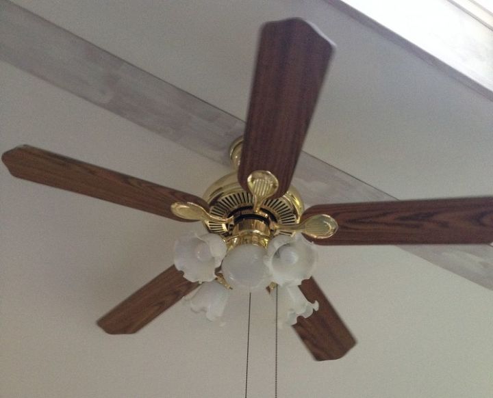ceiling fan update, lighting, painting, wall decor