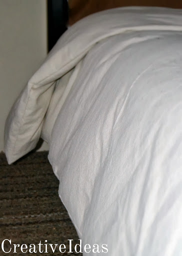 drop cloth duvet making winter cozy, bedroom ideas, reupholster
