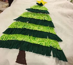 christmas tree fringe pillow, christmas decorations, crafts, how to, seasonal holiday decor, reupholster