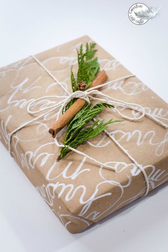 gift wrap ideas using craft paper and nature, christmas decorations, crafts, repurposing upcycling, seasonal holiday decor