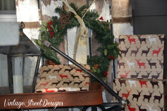 cheap thrift store finds to decorate the front porch, christmas decorations, crafts, porches, repurposing upcycling, seasonal holiday decor