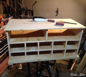 repurpose a shipping crate to a foyer organizer, foyer, organizing, repurposing upcycling, storage ideas, woodworking projects