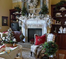 wintery christmas mantel decor, christmas decorations, fireplaces mantels, living room ideas, seasonal holiday decor