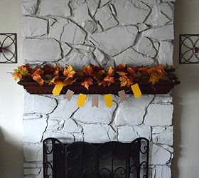 diy painted stone fireplace, chalk paint, fireplaces mantels, painting
