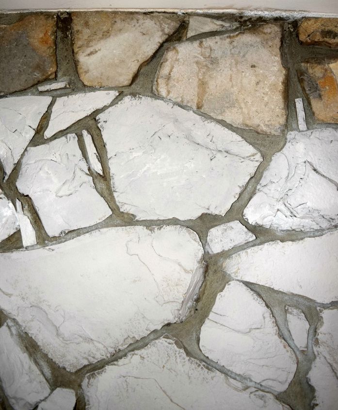 Diy Painted Stone Fireplace Hometalk Diy Painted Stone Fireplace Chalk Paint Fireplaces Mantels Painting