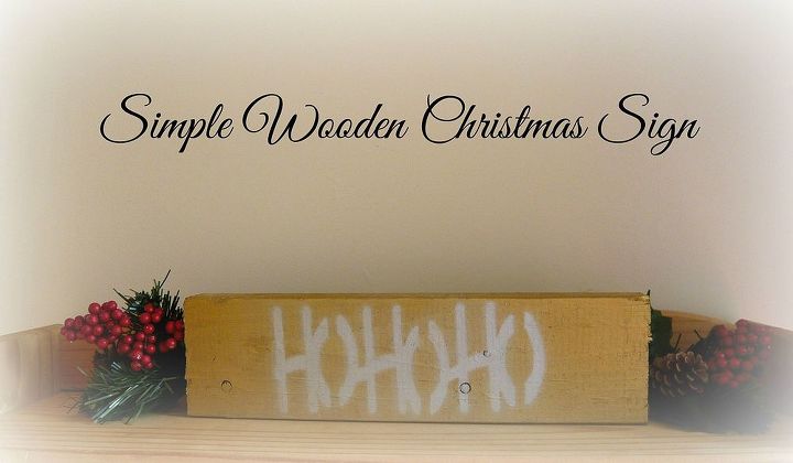 cartel de madera sencillo decoracin navidea