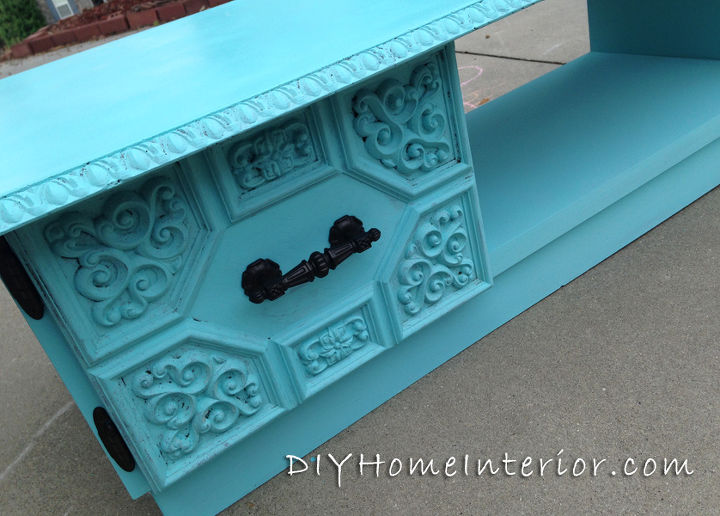 vintage coffee table makeover, painted furniture