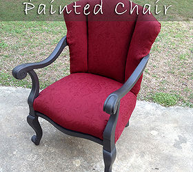 painted and upholstered wingback chair, chalk paint, painted furniture, reupholster